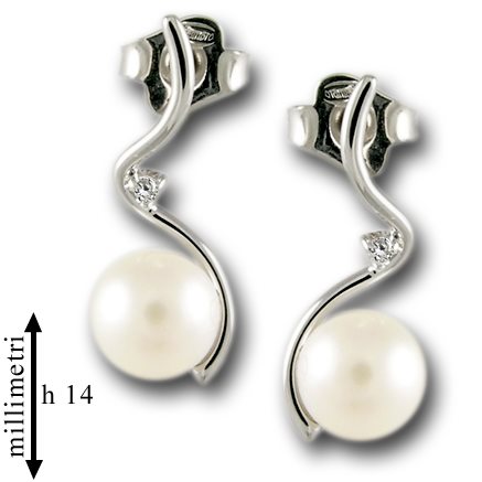 Boucles d'oreilles Gemoro Femme in Or blanc Perla 0.02 Ct OP188BIA - OP188BIA
